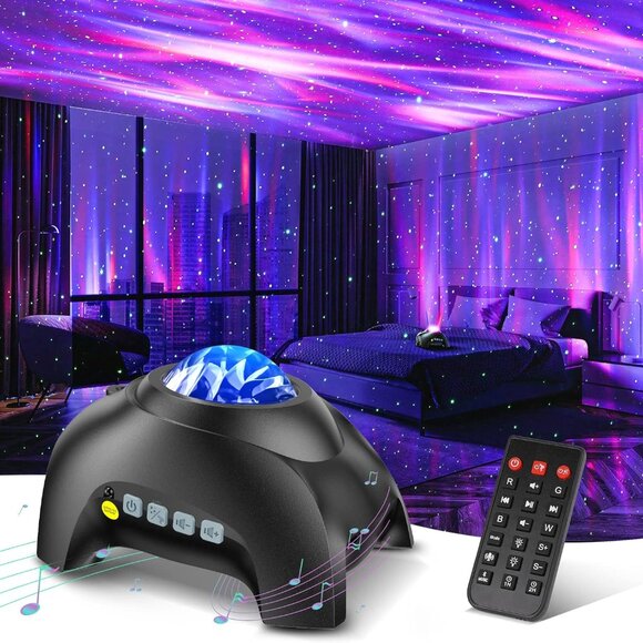 Galaxy Light Projector LED Star Night Lamp Aurora Projector Bluetooth Speaker - Picture 1 of 4
